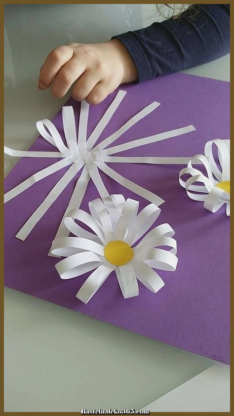 Mit Papierstreifen Fieseln Basteln Mit Kids